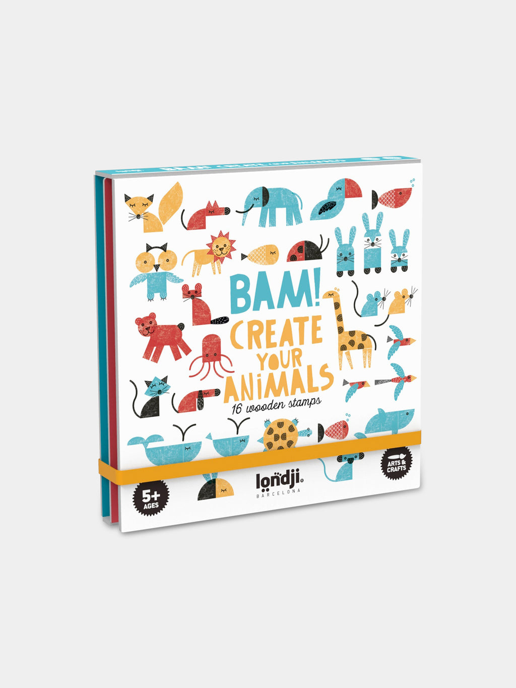 Board game for kids with stamps and colored ink